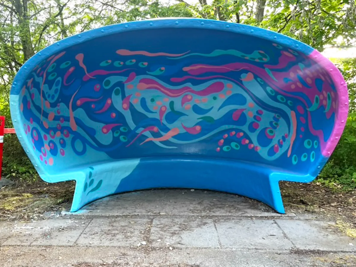 Urbanimal painted bus stop