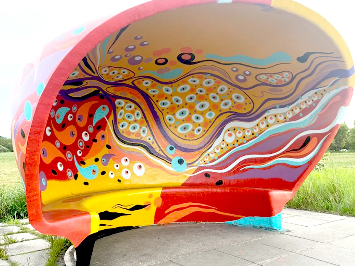 Urbanimal public art bus stop