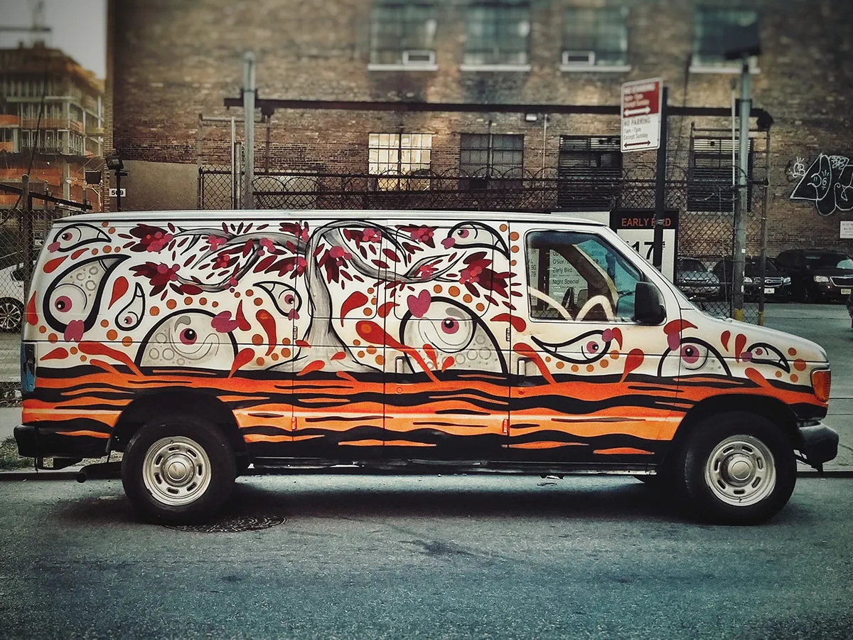 Urbanimal truck mural in Midtown Manhattan